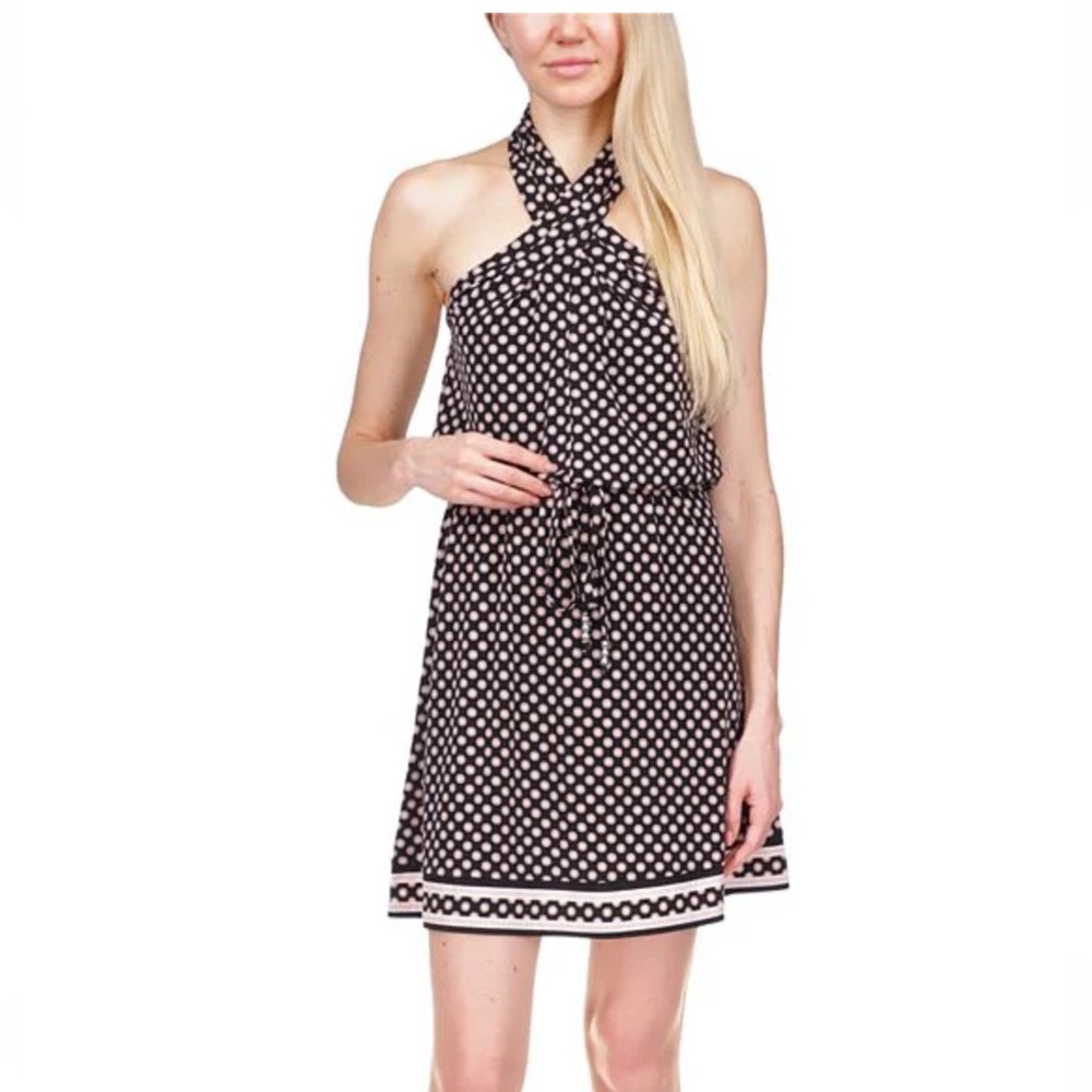 Michael Kirsten twisted halter dress in Rosewater. NWT. Retail 125